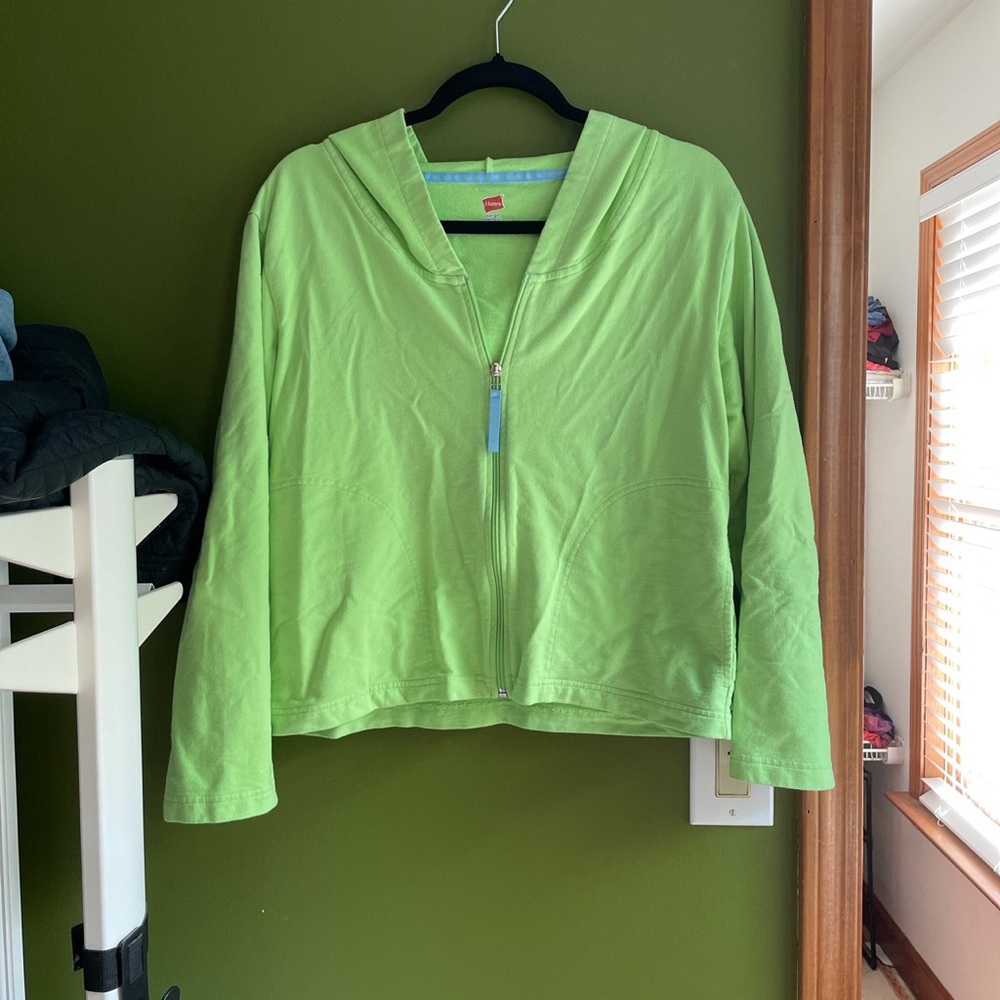 Green zip up